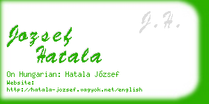 jozsef hatala business card